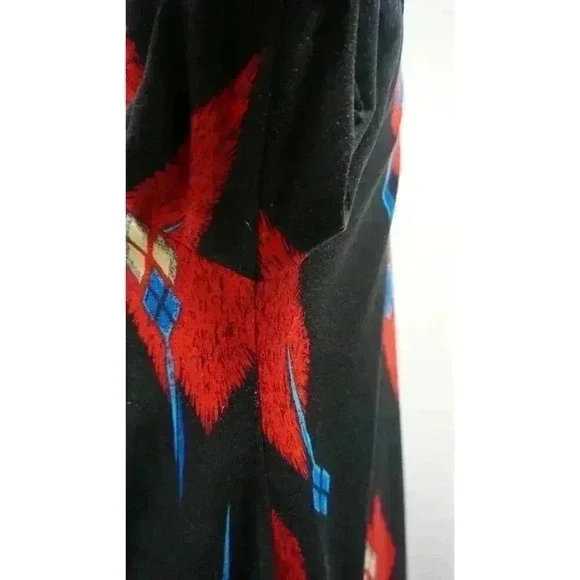 LuLaRoe Carly Dress - Black with Red and Blue Print - Size XS - Picture 7 of 12